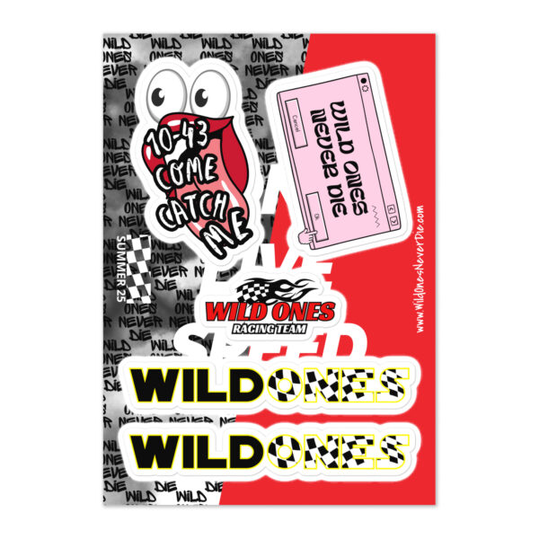 ⚡ Wild Ones Never Die Sticker Sheet Road Rebels 5 Pack
